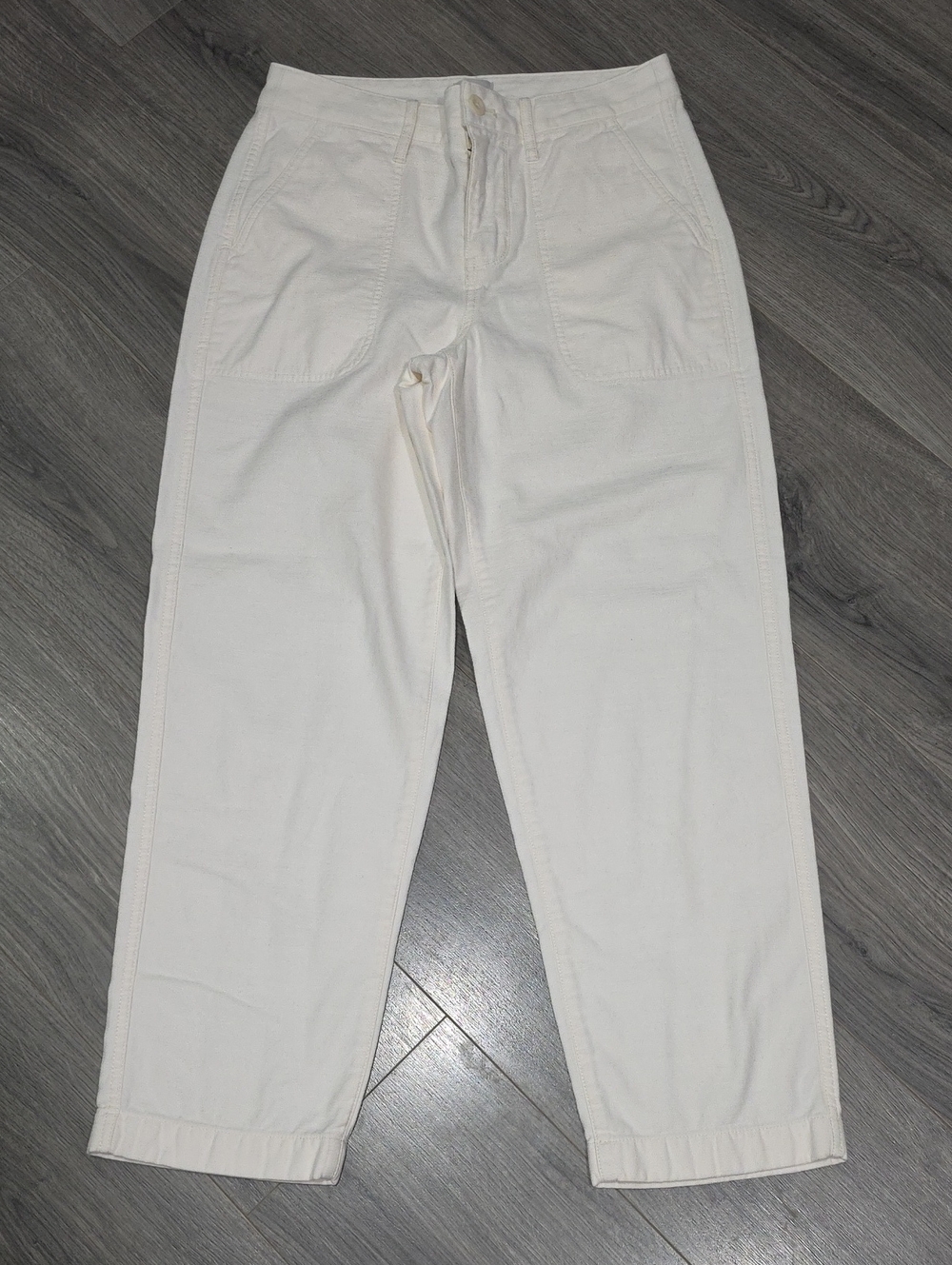 J.Crew Cream Utility Slim Leg Cotton Pants